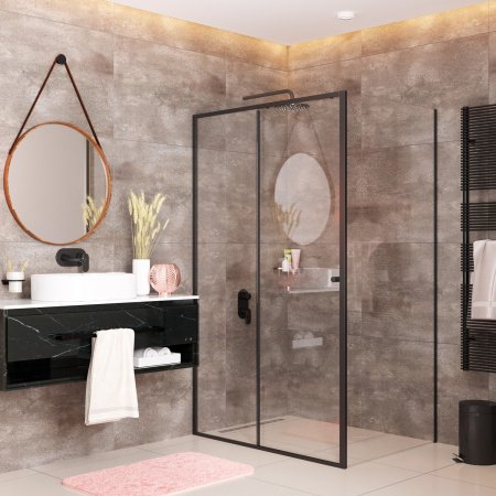 Душевой угол WasserKraft Dill 61S07 120x90x200, профиль черный, стекло прозрачное