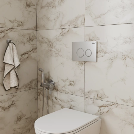 Кнопка смыва для унитазов D&K Bayern DB1529002 хром матовый