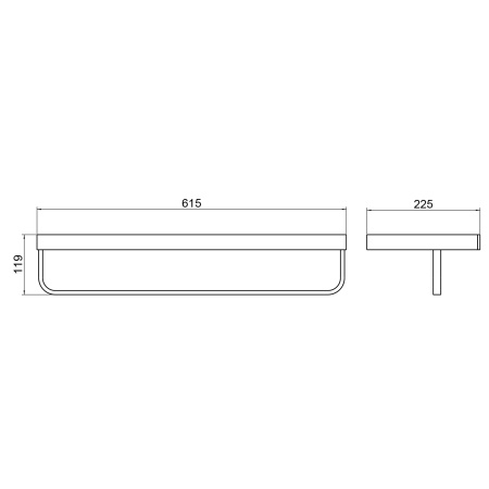 Полотенцедержатель с полкой Timo Petruma 15258/17 золото матовое