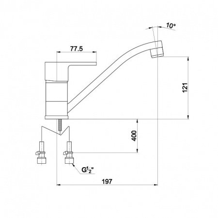 Смеситель для кухни Timo Supra 1413F chrome хром