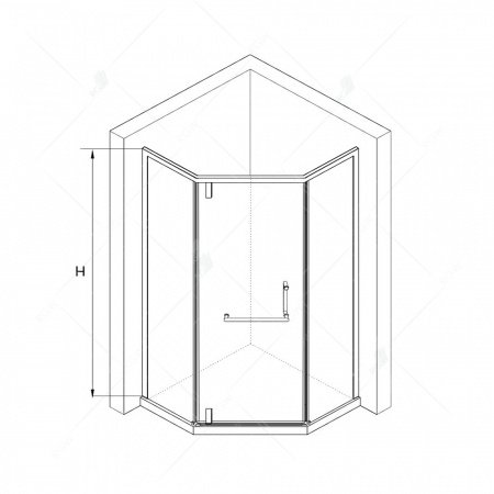 Душевой угол RGW Hotel 90x90x195 профиль хром, стекло матовое