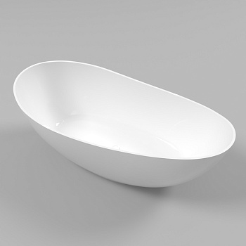 Ванна WHITECROSS Ruby 165x75 (белый глянец) иск. камень