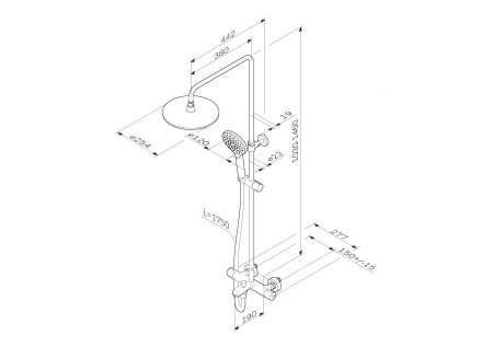 Душевая стойка Am.Pm Like F0780564 хром