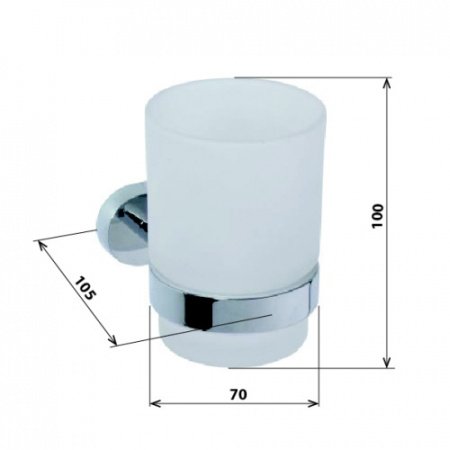 Держатель для стакана Bemeta Oval 118410011 Хром