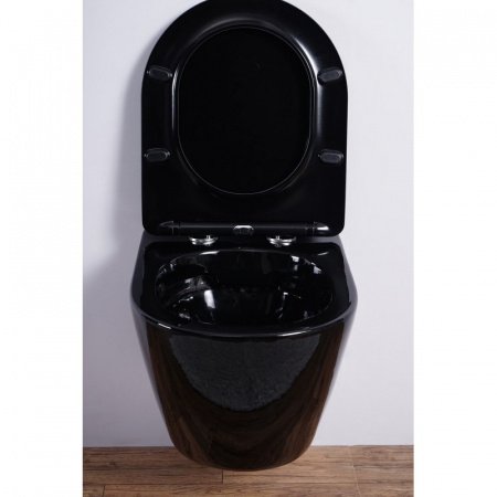 Унитаз подвесной Esbano AZALEA черный, с сиденьем микролифт