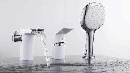 Смеситель на борт ванны D&K Berlin DA1434216, белый