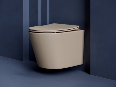 Унитаз подвесной безободковый Ceramica Nova Balearica CN6000MC бежевый матовый