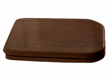 Крышка-сиденье Kerasan Waldorf 418840 орех, с микролифтом, петли хром