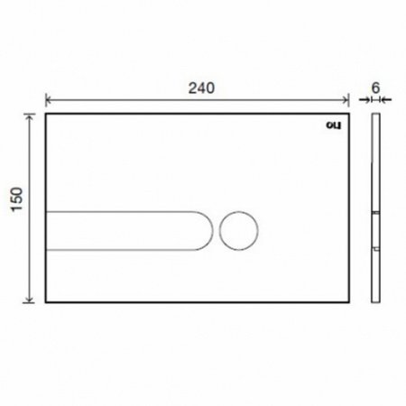 Кнопка смыва для унитазов OLI I_PLATE 670001 белый