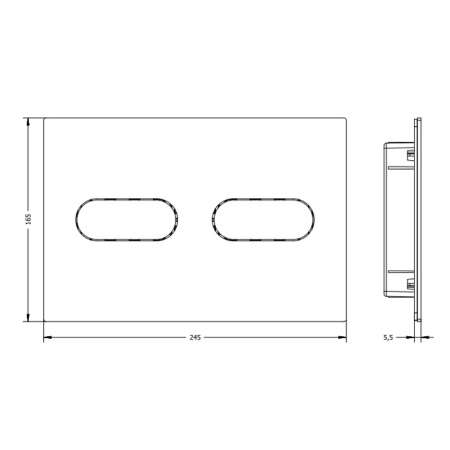 Кнопка смыва ArtCeram INOX-711 711.000.BS нержавеющая сталь