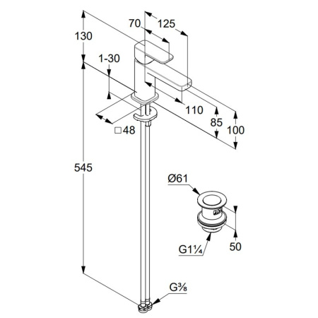 Смеситель для раковины Kludi Renon 422665375 белый матовый