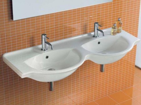 Раковина Hatria Sophie 125 YOQ5 двойная Белый