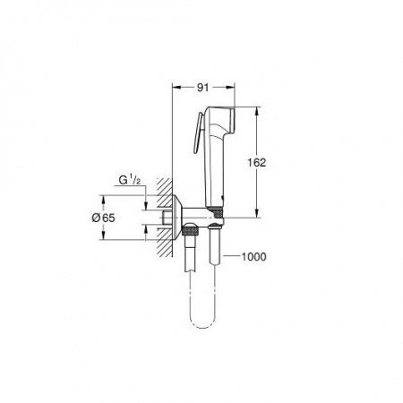 Гигиенический душ со смесителем Grohe BauClassic 124902 хром