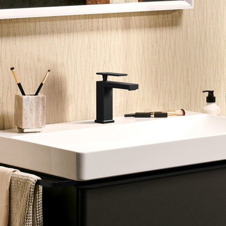 Смеситель для раковины Hansgrohe Tecturis E 73010670 черный матовый