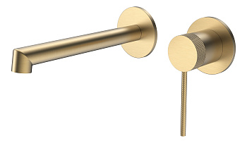 Смеситель для раковины Vincea Rim VBFW-2RM1BG золото матовое