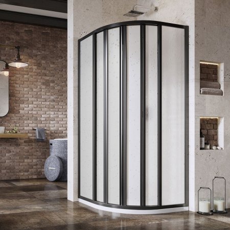 Душевой угол Ravak Supernova SKKP6 80x80x185 профиль черный, полистирол матовое