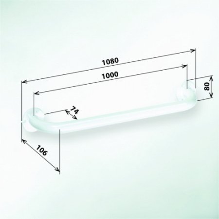 Поручень для ванны Bemeta Help 301101004 Белый