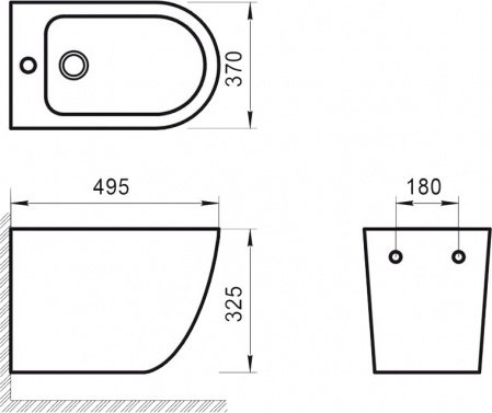 Биде подвесное BelBagno Sfera-R BB046BH