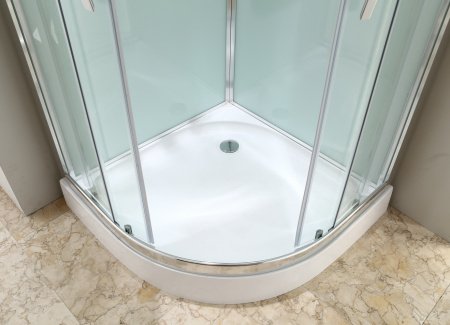 Душевая кабина Black&White G8505 90x90x215 профиль хром глянцевый, стекло прозрачное