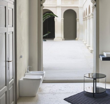 Унитаз приставной безободковый GSI Nubes 961011 белый