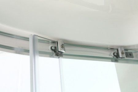 Душевая кабина Black&White G8503 90x90x215 профиль хром глянцевый, стекло прозрачное