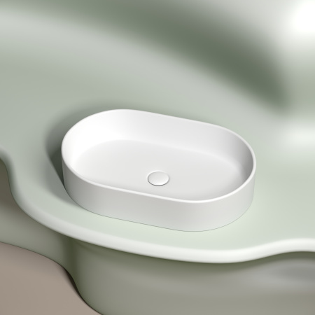 Раковина накладная 60см Ceramica Nova Element CN6048MW белый матовый