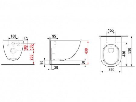 Комплект (унитаз + инсталляция + клавиша) Laufen Basal 6.2071.2.004.000.3 белый, с сиденьем микролифт