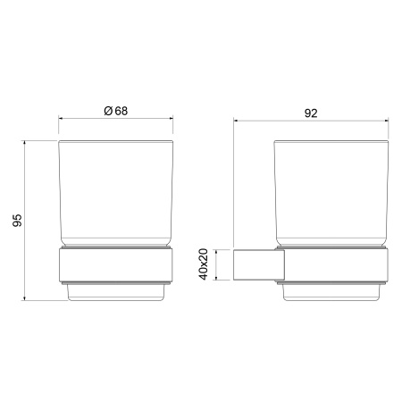 Стакан для ванной Timo Luiro 18531/03 черный матовый