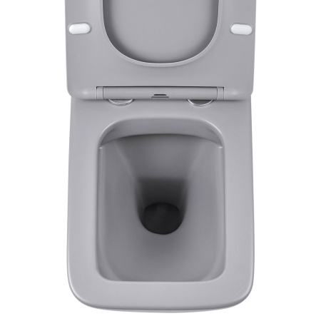 Унитаз подвесной безободковый Vincea Q-Line VT1-12MG серый матовый, с сиденьем микролифт