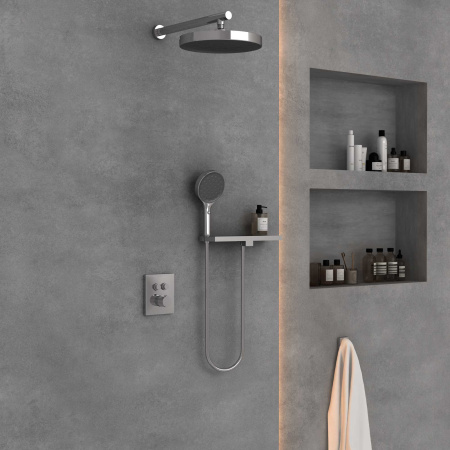 Душевой комплект Vincea Inspire VSFW-3I21T2RCH встраиваемый, термостатический, 2 режима, хром