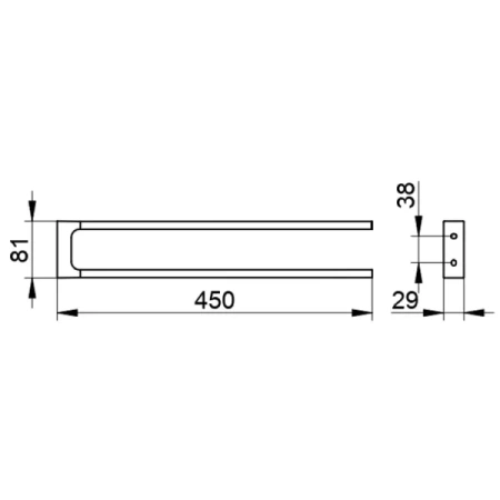 Полотенцедержатель Keuco Edition 11 11118030000 бронза шлифованная