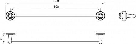 Полотенцедержатель Timo Nelson 160053/02 antique Бронза