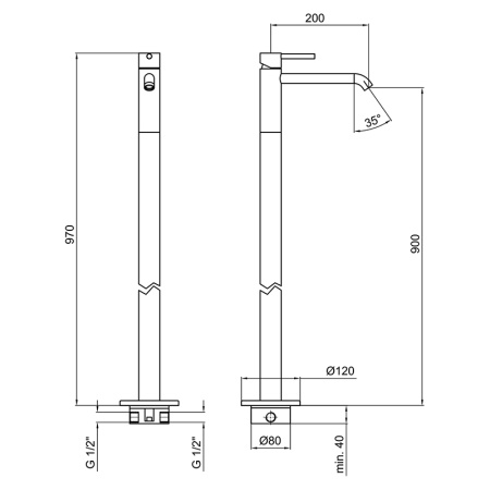 Смеситель для раковины Webert Elio EL832101015, хром