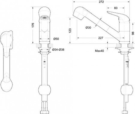Смеситель для раковины Bravat Palace F1172217CP-RUS хром