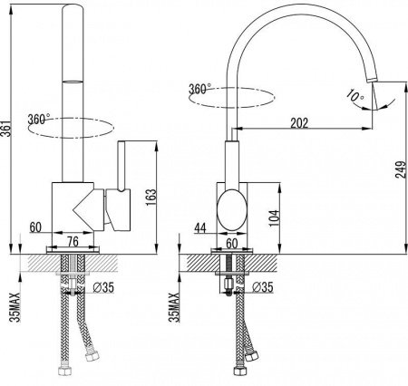 Смеситель для кухни Ravak Freedom FM X070090 хром