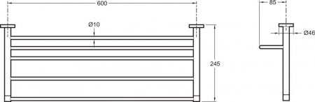 Полка для полотенец Jacob Delafon Classique E77832-CP Хром
