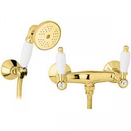 Смеситель для душа Cezares First D ручки Белые Хром