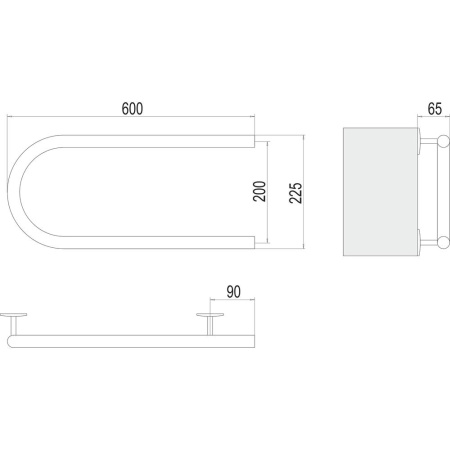 Полотенцесушитель электрический Terminus П-обр 60х20