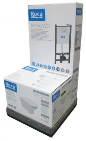 Унитаз с инсталляцией подвесной Roca Dama Senso 893104090 с горизонтальным выпуском