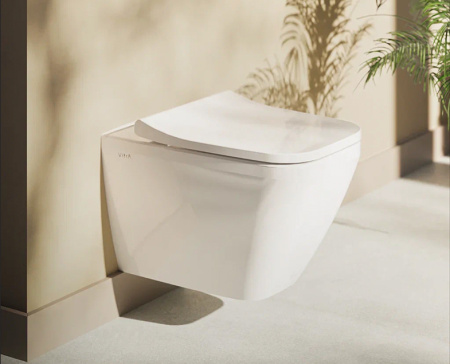 Комплект унитаза с инсталляцией Vitra Integra Square 9856B003-7207 с сиденьем микролифт и кнопкой смыва хром