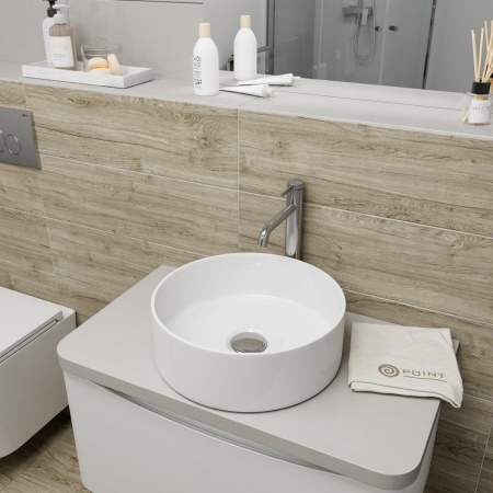 Раковина накладная 41см Point Виктория PN43063 белый