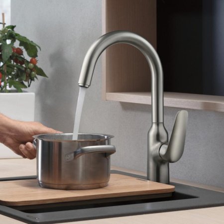 Смеситель для кухни Hansgrohe Focus M42 71802800 нержавеющая сталь