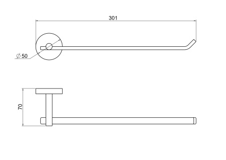 Полотенцедержатель Aquatek Бетта AQ4619MB черный матовый