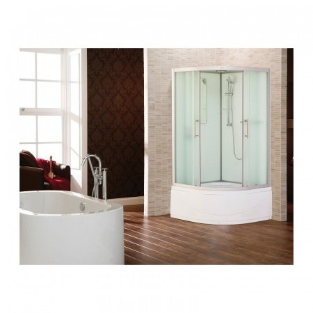 Душевая кабина Esbano ESKB100CRB 100x100x210см, профиль хром матовый, стекло рифленое