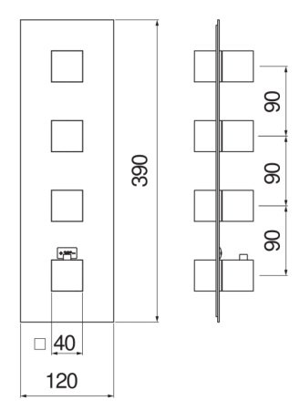 Термостат для душа на 4 выхода Nobili Seven WE00104/QCR хром