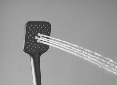 Душевая стойка с термостатом Vincea Next VSFS-1N1TGM вороненая сталь