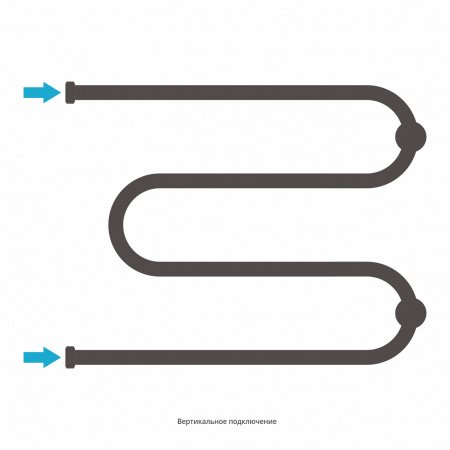 Полотенцесушитель водяной Сунержа М-образный 50х65 черный матовый