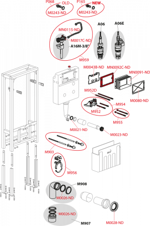 Инсталляция для подвесных унитазов AlcaPlast Sadromodul AM116/1120