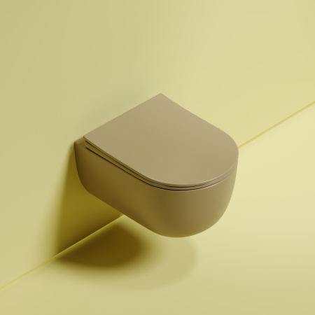 Унитаз подвесной безободковый Ceramica Nova Modena Rimless CN6063MC капучино матовый