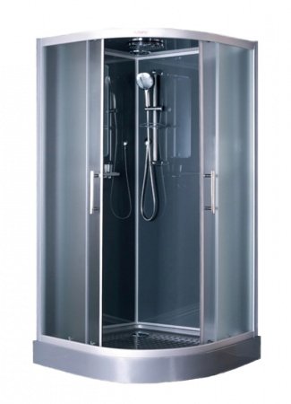 Душевая кабина Esbano Grey ESKG100CR 100x100x210см, профиль хром матовый, стекло рифленое